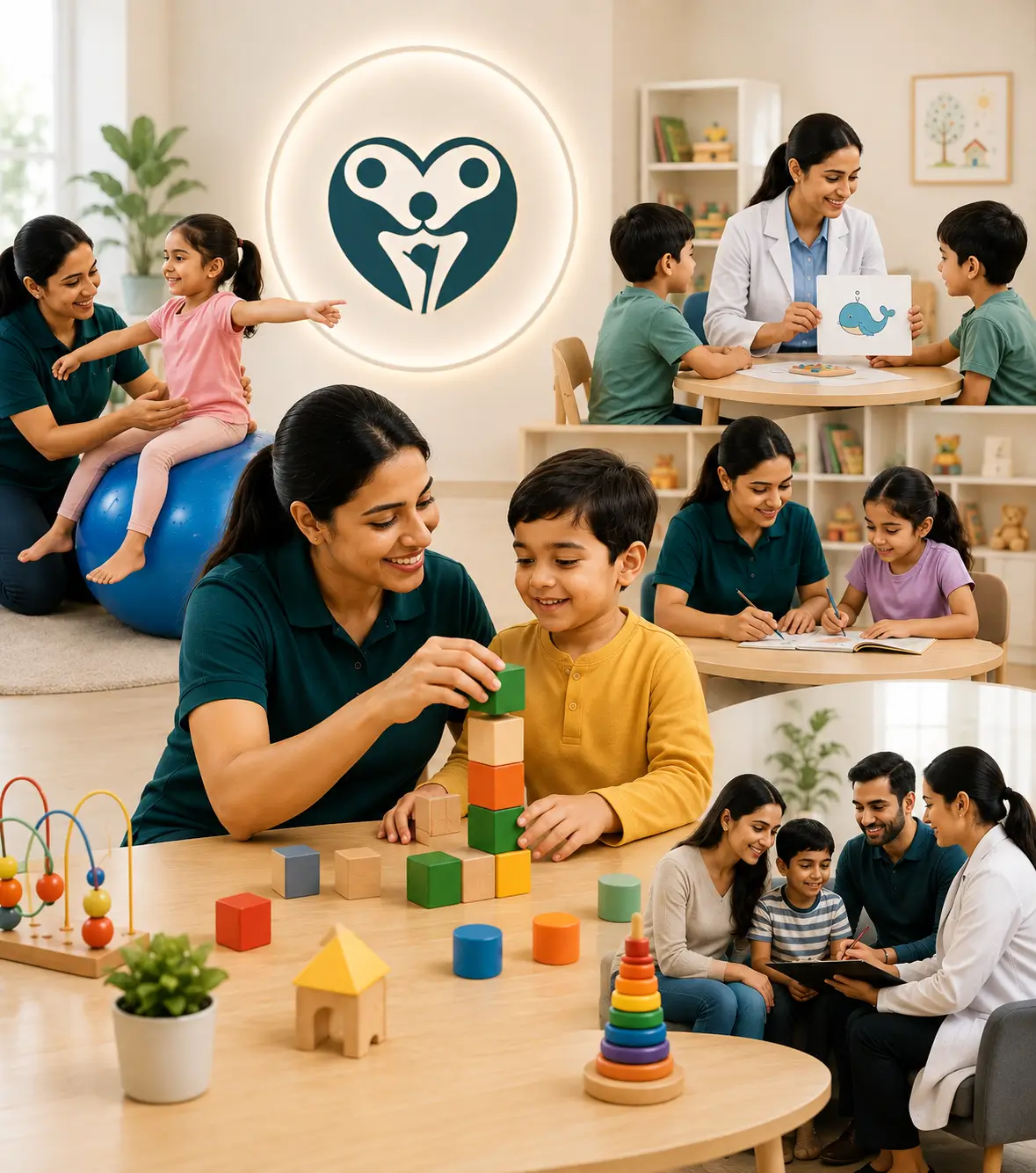 Child receiving developmental support
